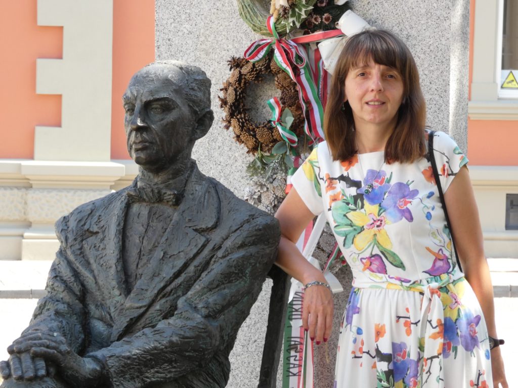 Pomnik Sándora Máraiego w Koszycach na rogu ulicy Mäsiarskiej i Zbrojničnej